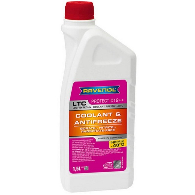 Антифриз Ravenol LTC Protect C12++ Premix -40C лиловый, 1,5кг