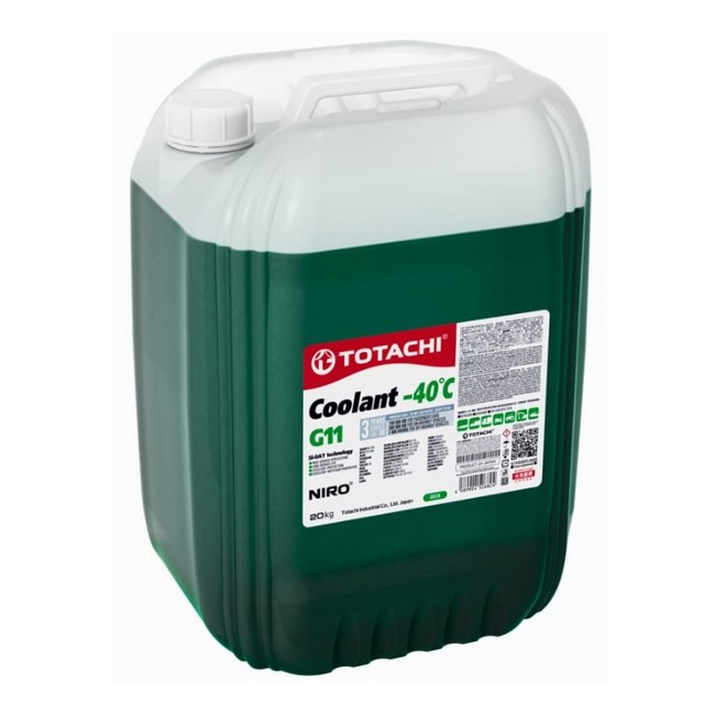 Антифриз TOTACHI NIRO Coolant green -40C G11 Зеленый 20кг