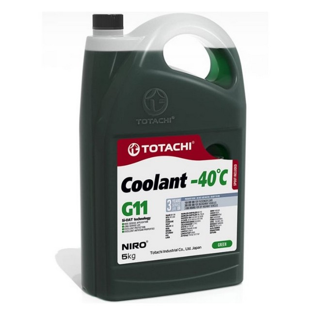 Антифриз TOTACHI NIRO Coolant green -40C G11 зеленый, 5кг