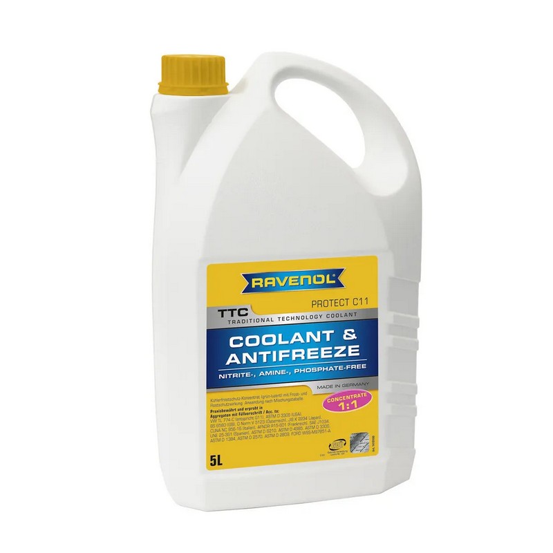 Антифриз концентрат Ravenol TTC Traditional Technology Cooliant Concetrate G11 желтый 60л