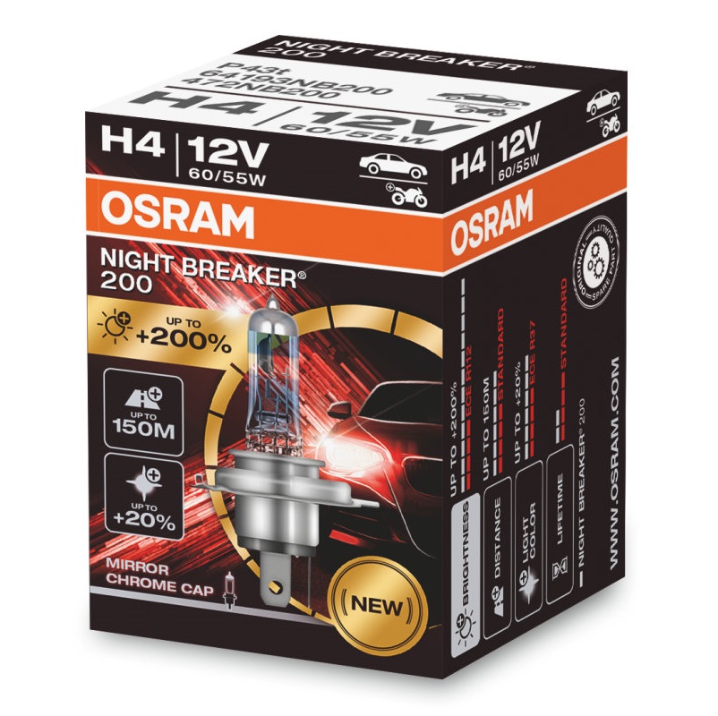 Автомобильная лампа Osram Night breaker (+200%) (1 шт.)