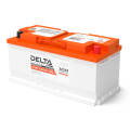 DELTA START MASTER (AGM) AGM12105 105А/ч-12V ст EN950 европейские обратная 394x175x190