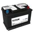Titan AGM 70А/ч-12V ст EN720 европейские обратная 278x175x190