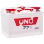 Автомобильный аккумулятор UNO Стандарт 77А/ч-12V ст EN670 европейские прямая 278x175x190