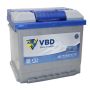 Автомобильный аккумулятор VBD EFB 50А/ч-12V ст EN550 европейские прямая 204x175x190