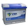 Автомобильный аккумулятор VBD EFB 65А/ч-12V ст EN700 европейские прямая 242x175x190