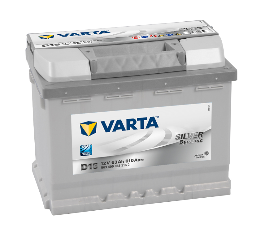 Автомобильный аккумулятор Varta Silver Dynamic 563 400 061 63А/ч-12V ст EN610 европейские обратная 242x175x190