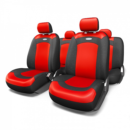 Автомобильный чехол на сиденье Autoprofi XTR-803 BK/RD M черный/красный