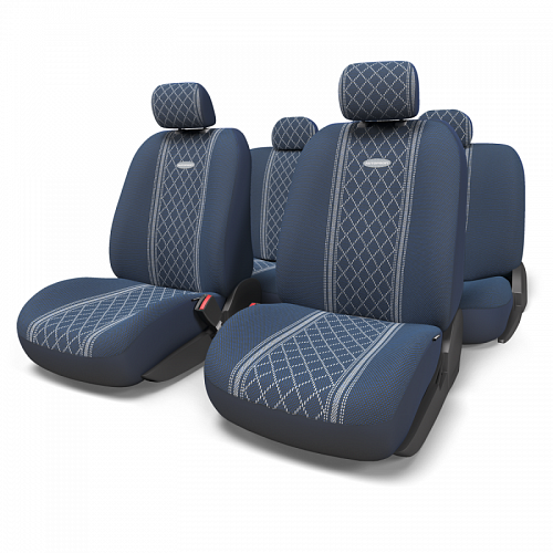 Автомобильный чехол на сиденье Autoprofi GOB-1105 BL/ROMB M синий