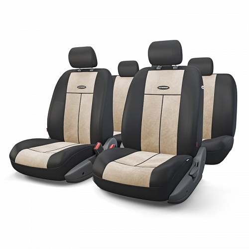 Автомобильный чехол на сиденье Autoprofi TT-902V BK/L.BE черный/светло-бежевый