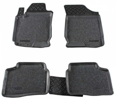 Автомобильный коврик Aileron 60903 в салон Mazda 3 (2003-2009, 2009-2012), черный