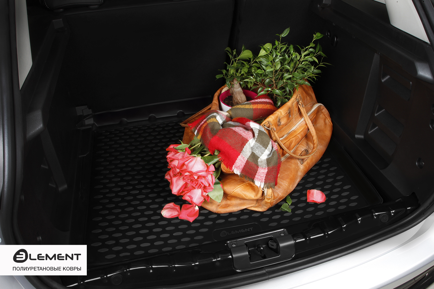 Автомобильный коврик Element ELEMENT1043B13 в багажник BMW X4 (F26) 2014-2018 г.в., черный