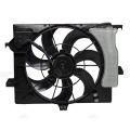 Luzar LFK08L4 охлаждения Hyindai Solaris (10-)/KIA Rio (10-) (с кожухом и резистором) A/C+