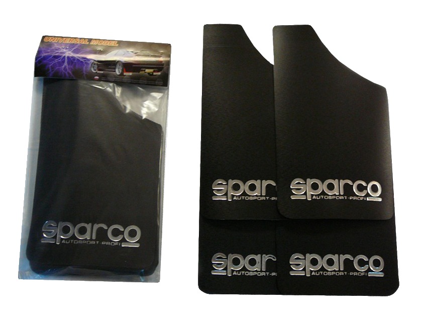 Брызговик Sparco БР000022 спортивные 40х23см малые черные 4шт.