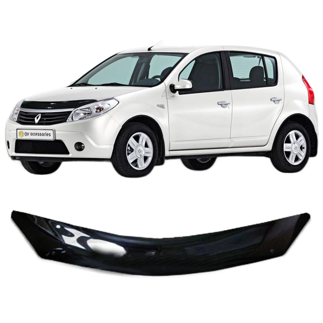 Дефлектор капота CA plastic 2010010104832 черный Renault Sandero