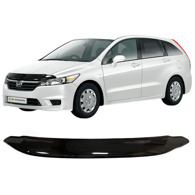Дефлектор капота CA plastic 2010010105044 черный Honda Stream