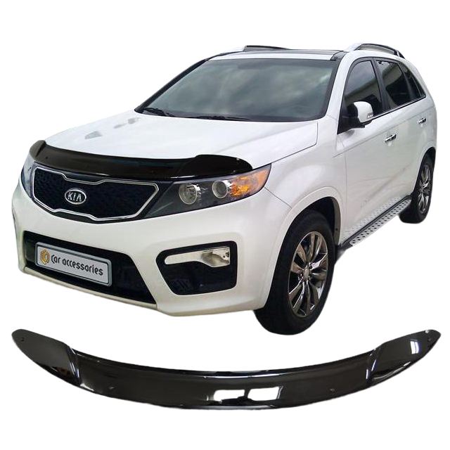 Дефлектор капота CA plastic 2010010105242 черный Kia Sorento