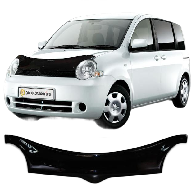 Дефлектор капота CA plastic 2010010105297 черный Toyota Sienta