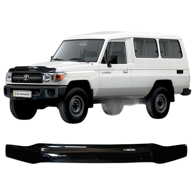 Дефлектор капота CA plastic 2010010105631 Toyota Land Cruiser черный