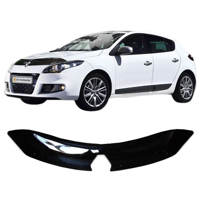 Дефлектор капота CA plastic 2010010105785 черный Renault Megane