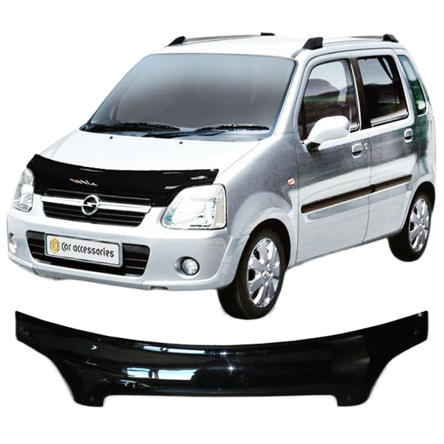 Дефлектор капота CA plastic 2010010105839 Opel Agila черный