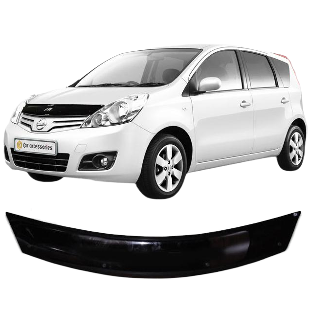 Дефлектор капота CA plastic 2010010106164 черный Nissan Note