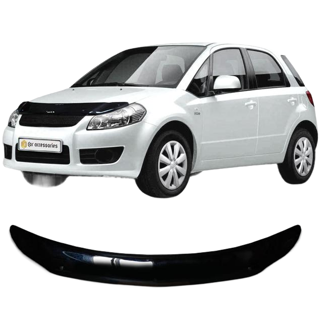 Дефлектор капота CA plastic 2010010106706 черный Fiat Sedici
