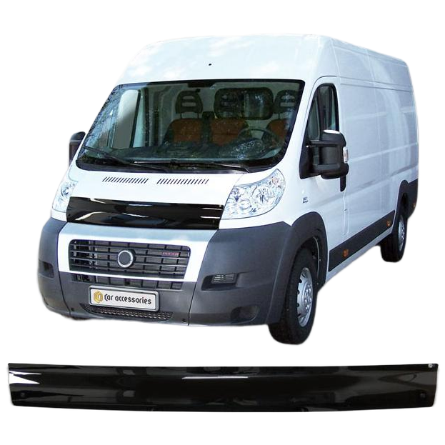 Дефлектор капота CA plastic 2010010107123 черный Fiat Ducato