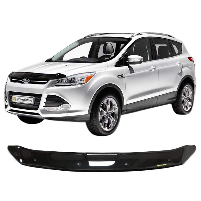 Дефлектор капота CA plastic 2010010108878 черный Ford Kuga