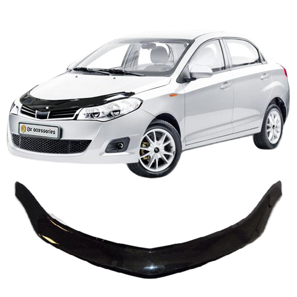 Дефлектор капота CA plastic 2010010109127 черный Chery Bonus