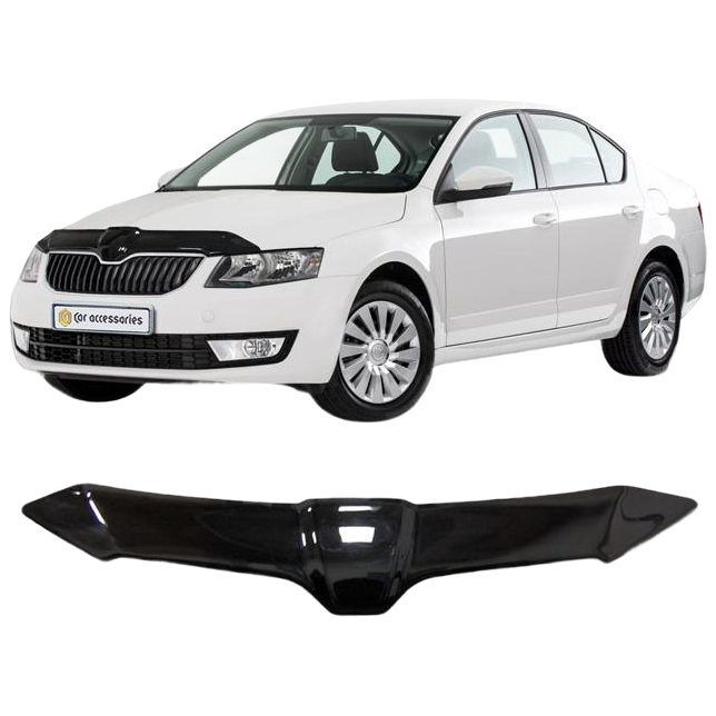 Дефлектор капота CA plastic 2010010109233 черный Skoda Octavia