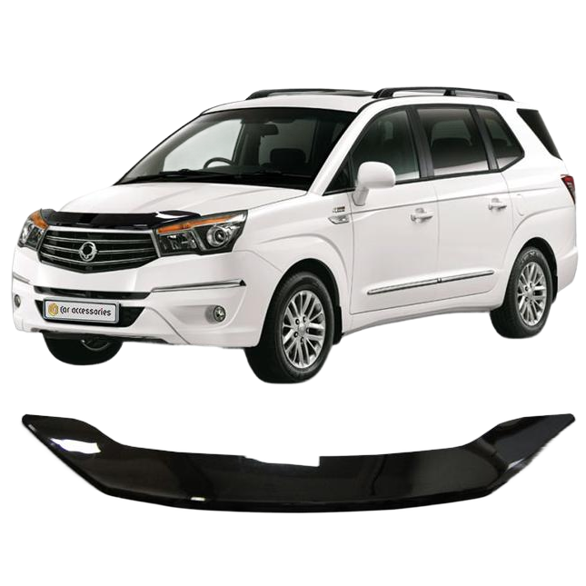 Дефлектор капота CA plastic 2010010110048 черный SsangYong Stavic