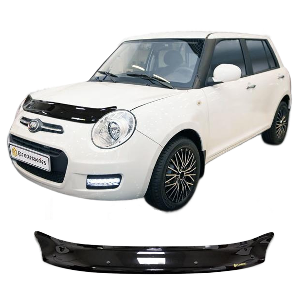 Дефлектор капота CA plastic 2010010110413 черный Lifan Smily