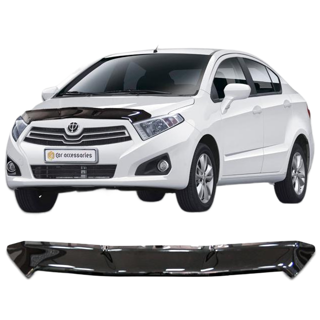 Дефлектор капота CA plastic 2010010110826 черный Brilliance H230 хэтчбэк