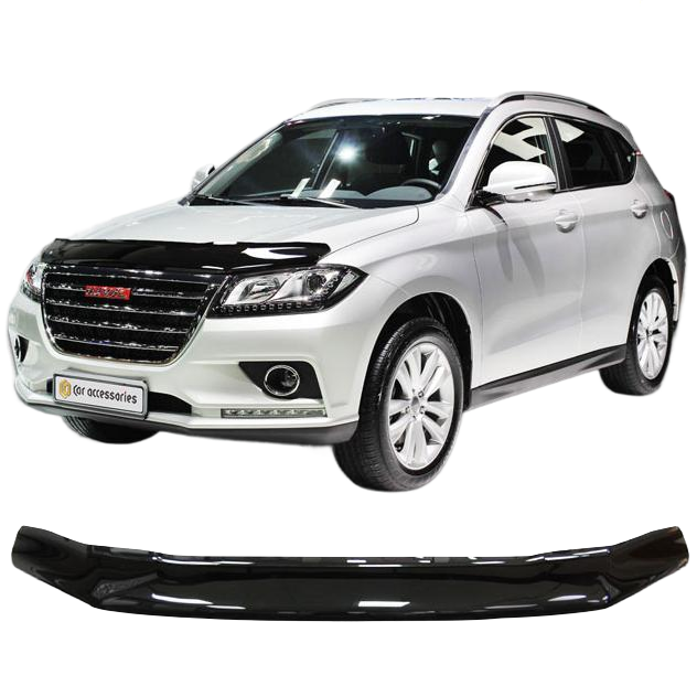 Дефлектор капота CA plastic 2010010111151 черный Haval H2