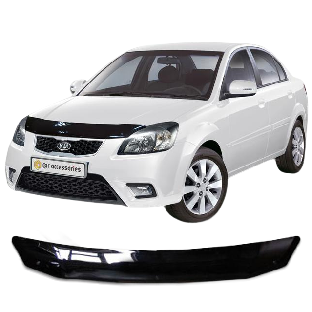 Дефлектор капота CA plastic 2010010111410 черный Kia Rio хетчбэк