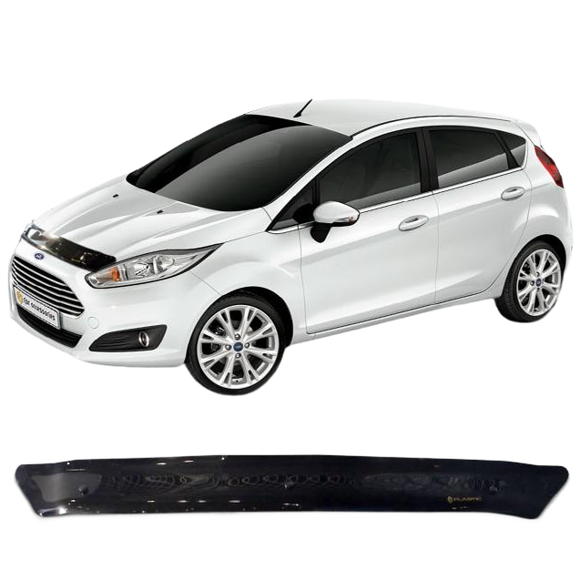 Дефлектор капота CA plastic 2010010111465 черный Ford Fiesta седан