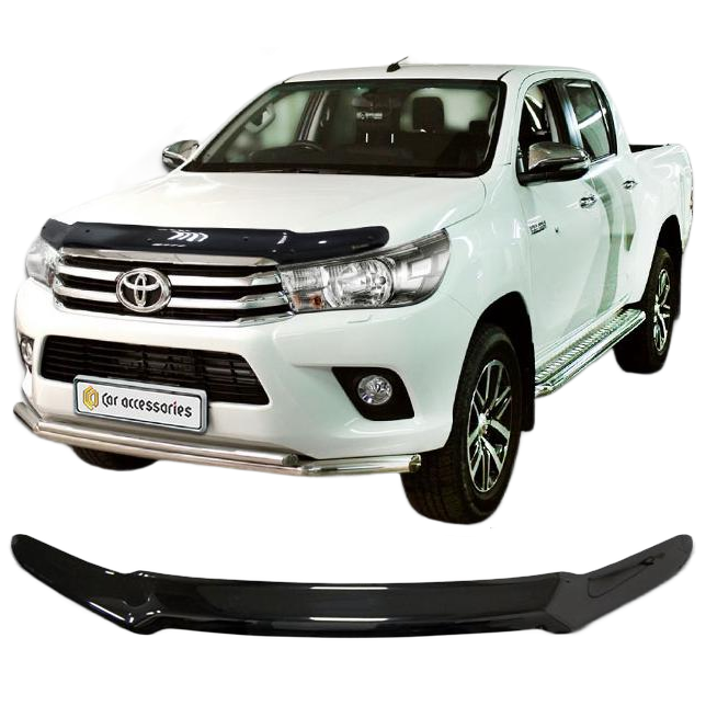 Дефлектор капота CA plastic 2010010111588 черный Toyota Hilux
