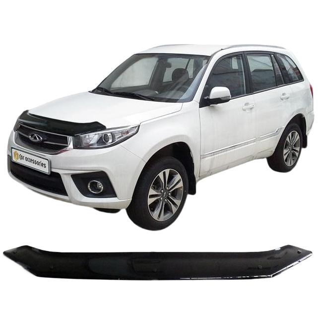 Дефлектор капота CA plastic 2010010112523 черный Chery Tiggo 3