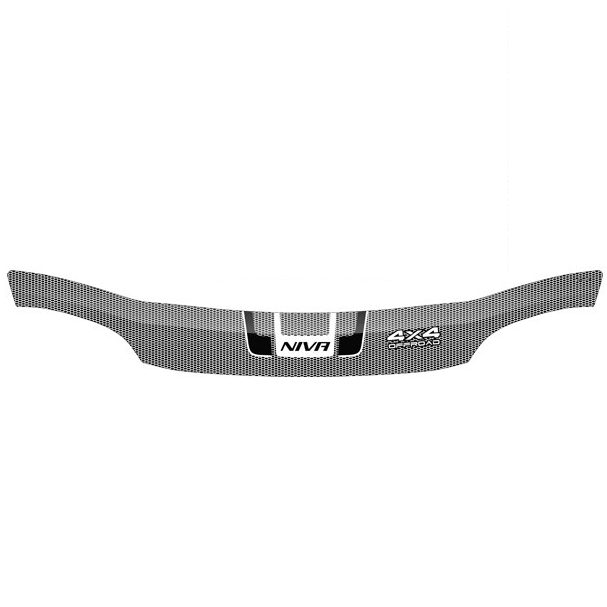 Дефлектор капота CA plastic 2010011501876 черный Chevrolet Niva