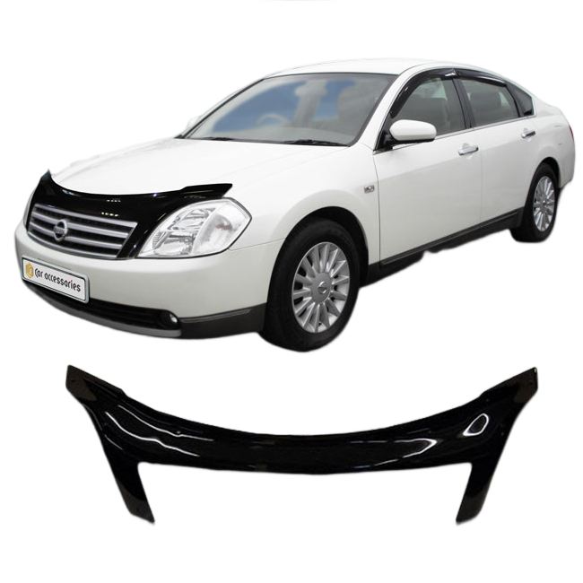 Дефлектор капота CA plastic 2010060101379 черный Nissan Teana