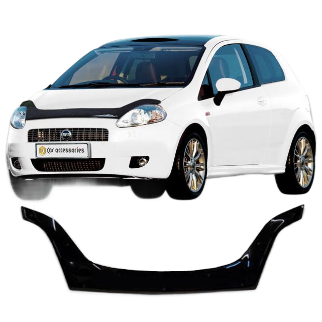 Дефлектор капота CA plastic 2010060102895 черный Fiat Punto