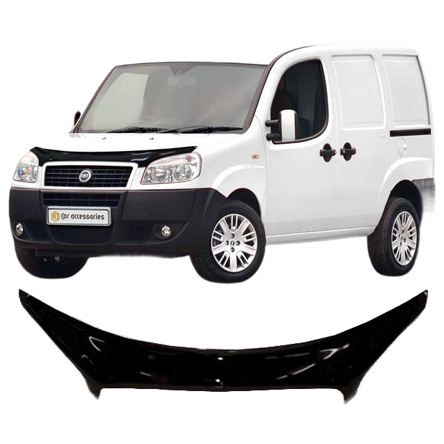 Дефлектор капота CA plastic 2010060102901 черный Fiat Doblo