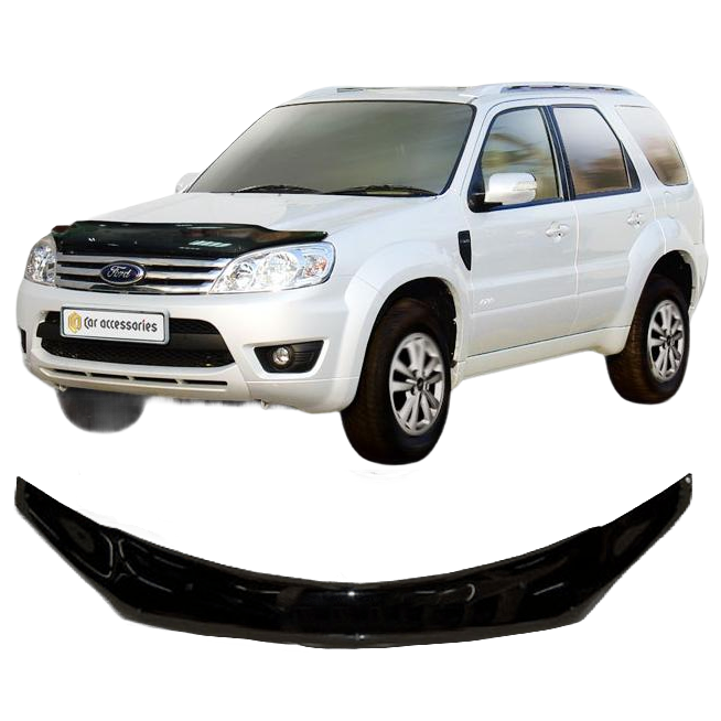 Дефлектор капота CA plastic 2010060103175 черный Ford Escape