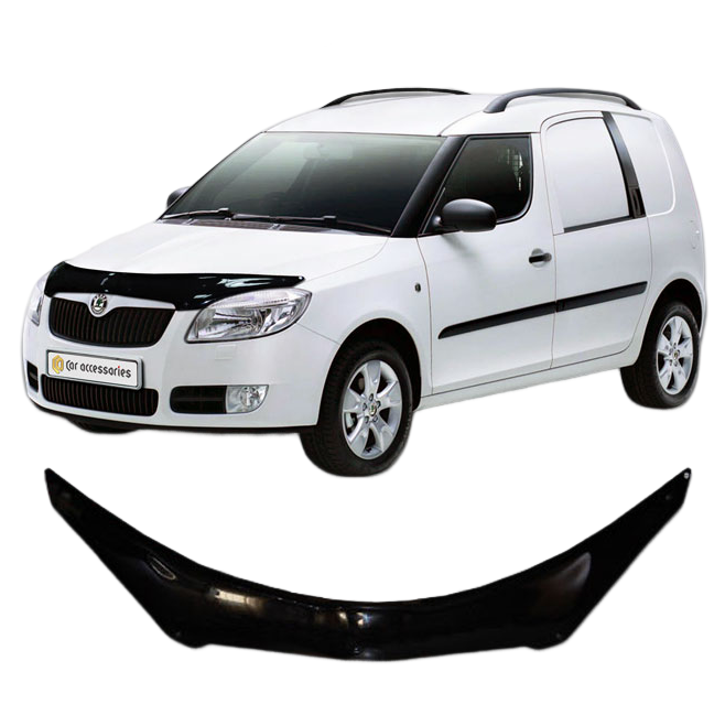 Дефлектор капота CA plastic 2010060104646 черный Skoda Roomster