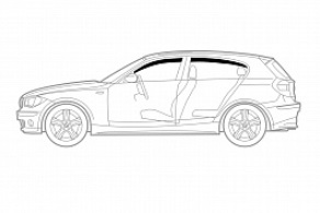 Дефлекторы окон SIM NLD.SCIC41132 4 door CITROEN C4 2011- черный
