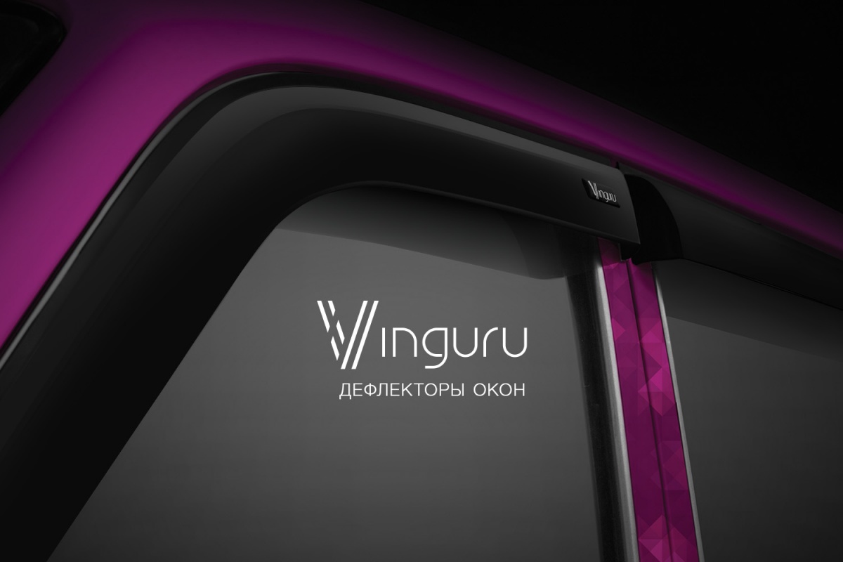 Дефлекторы окон Vinguru AFV23200 Hyundai Accent 2000-2011 черный