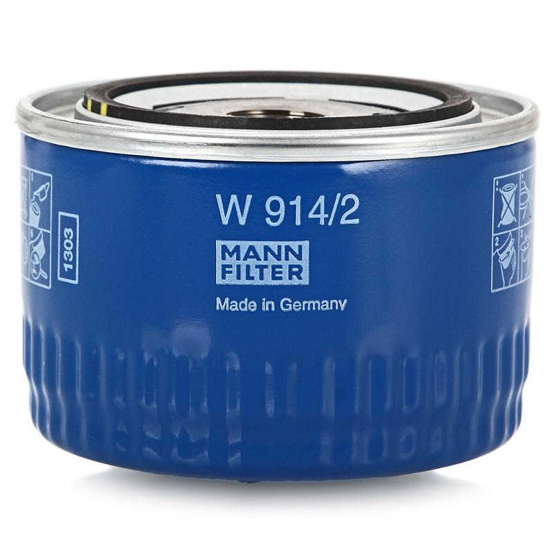 Фильтр масляный MANN FILTER W914/2 (LADA 2108-12/Kalina/Priora/Granta/Vesta/X-Ray)