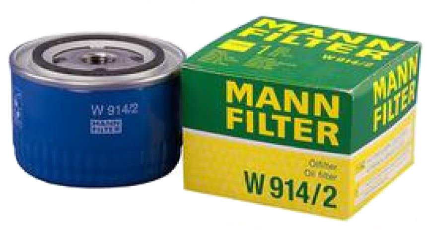 Фильтр масляный MANN FILTER W914/2 (LADA 2108-12/Kalina/Priora/Granta/Vesta/X-Ray)