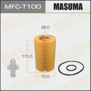 Фильтр масляный Masuma MFCT100